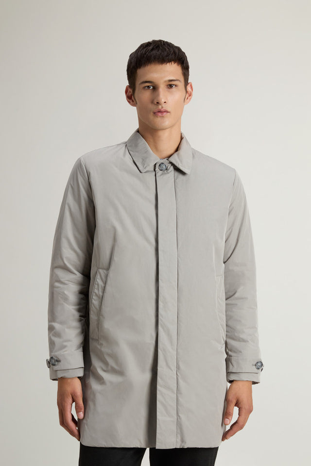 Garment-Dyed Coat in Peached Urban Touch - Men - Gray