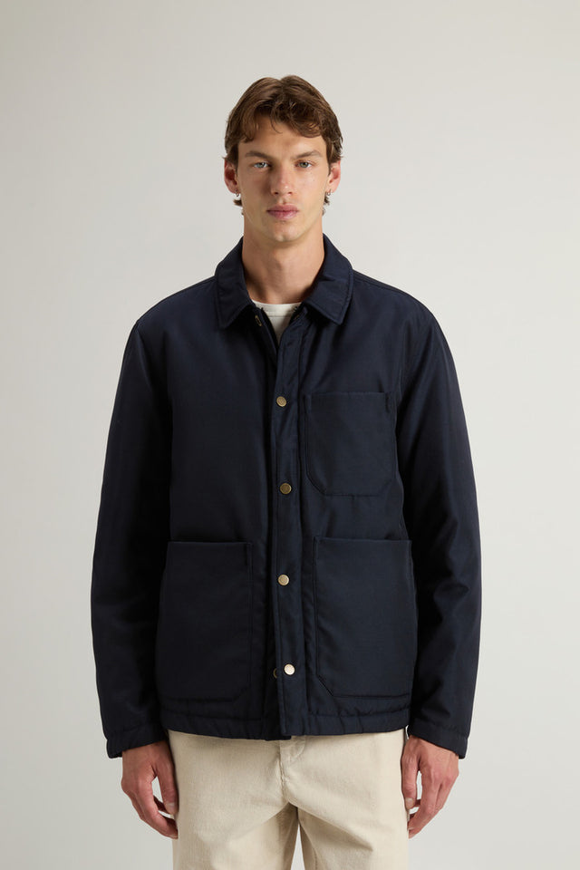 Padded Overshirt in Recycled CORDURA Nylon - Men - Blue