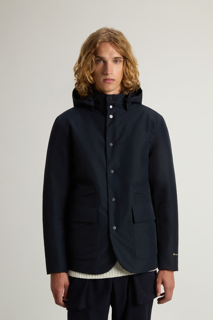 Waterproof Jacket In Recycled Two Layered Gore Tex Fabric Men