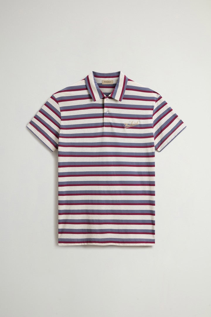 Polo Shirt In Melange Cotton Pique Men