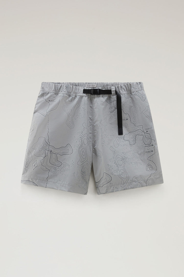 Shorts In Ripstop Fabric With Print Men