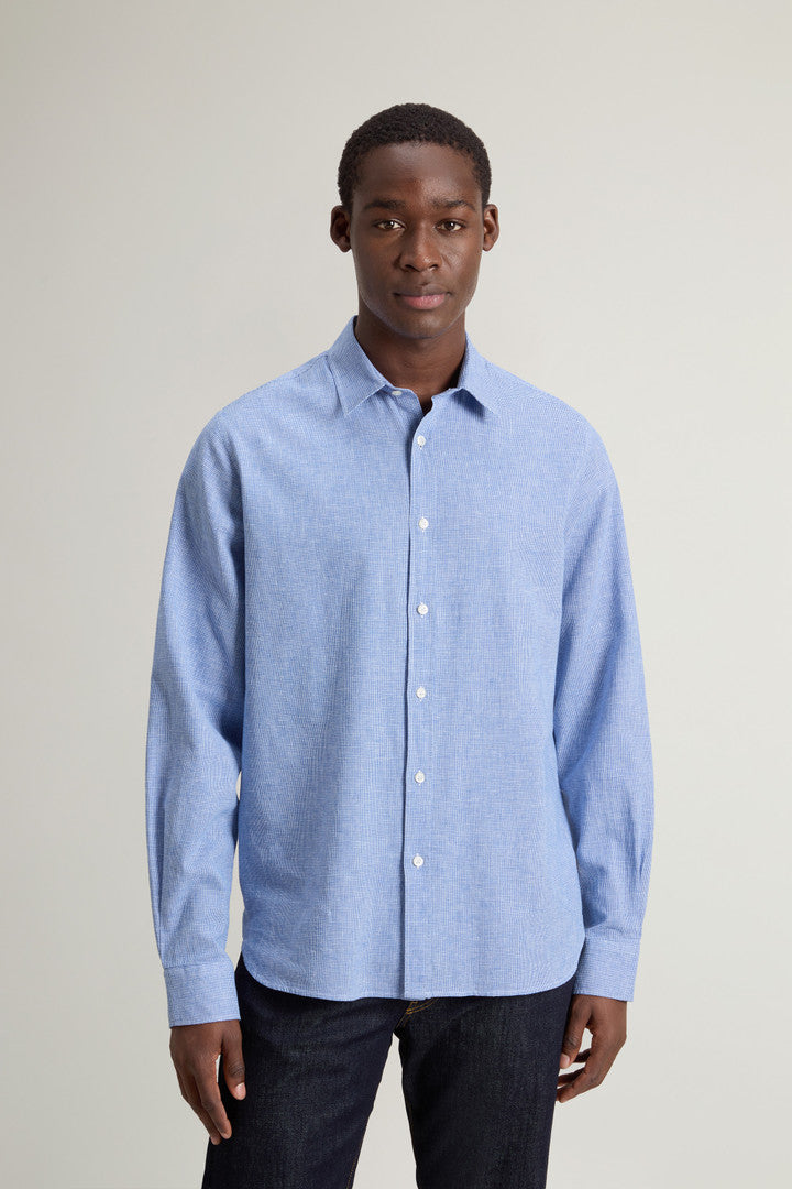 Linen And Cotton Blend Shirt Men