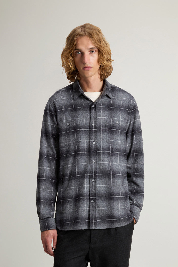 Pure Cotton Flannel Checked Shirt Men