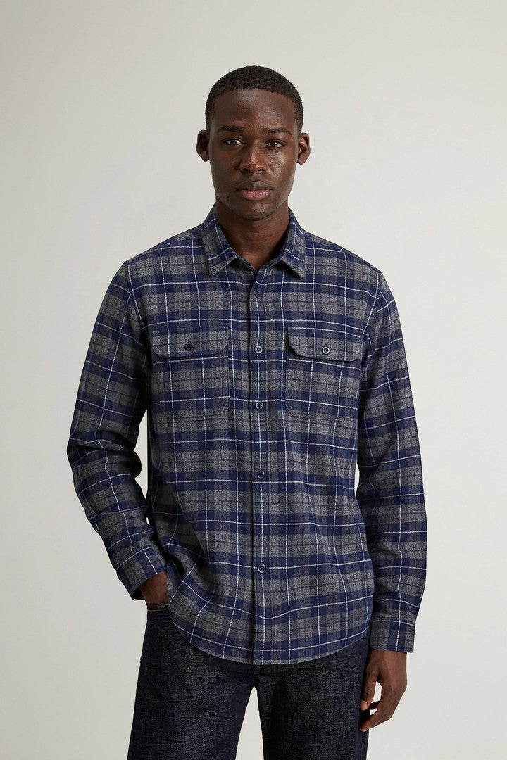 Pure Cotton Flannel Checked Shirt Men