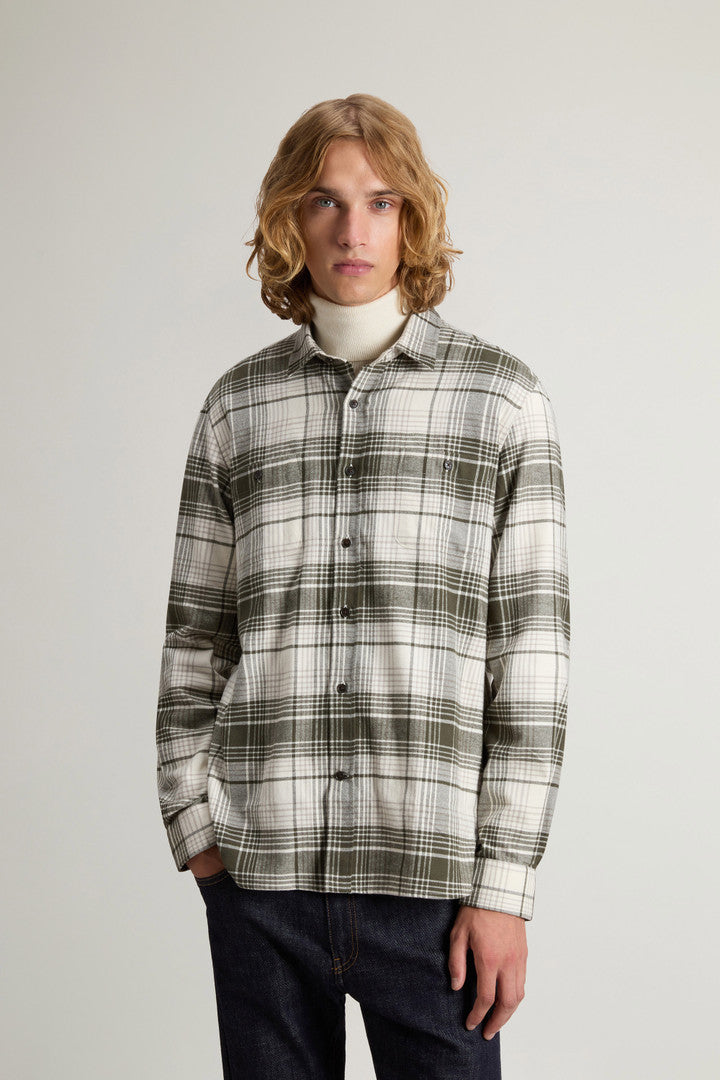 Pure Cotton Flannel Checked Shirt Men