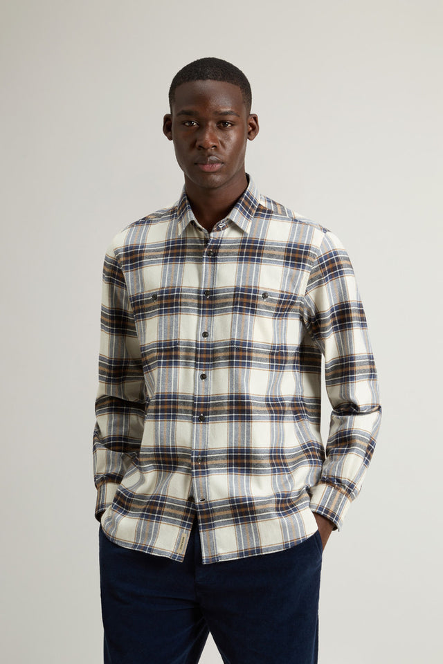 Pure Cotton Flannel Checked Shirt - Men - Multicolor
