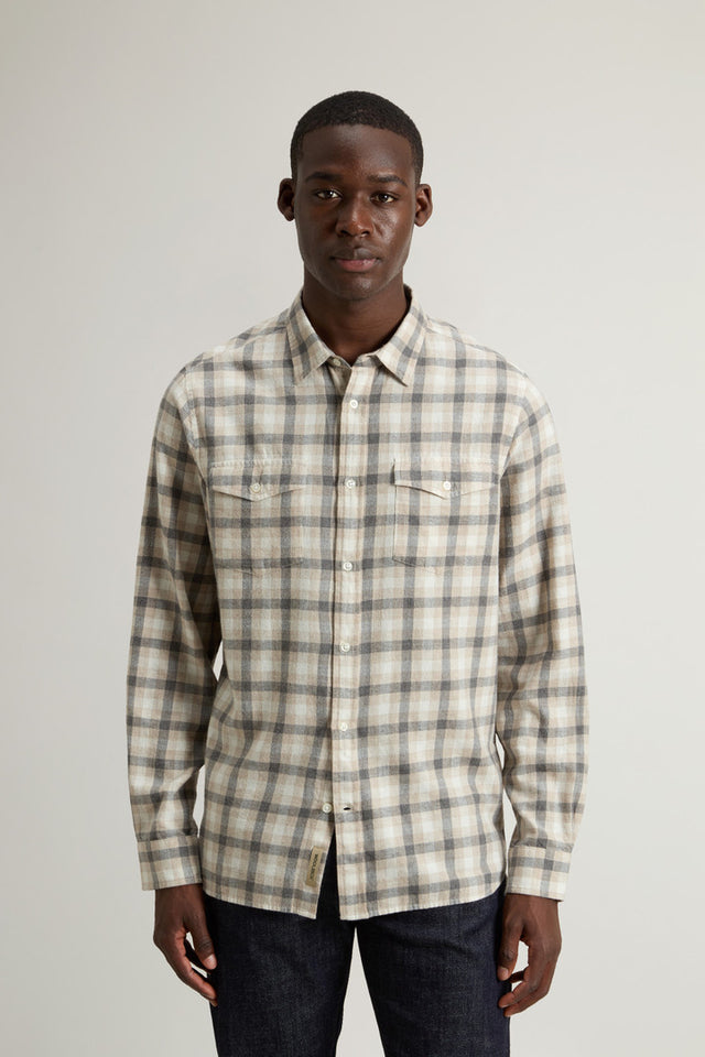 Pure Madras Cotton Flannel - Men - Beige