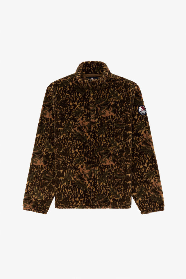 High Collar Half-zip Fleece Jacket - Aimé Leon Dore / Woolrich - Men - Brown