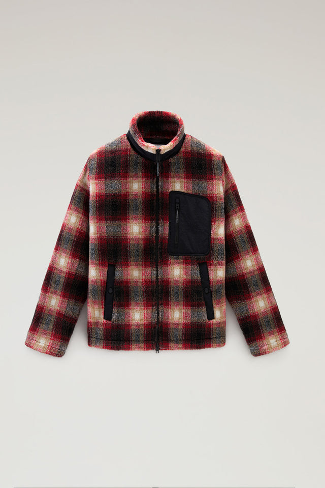 Sweatshirt in Sherpa Wool Blend - Men - Red