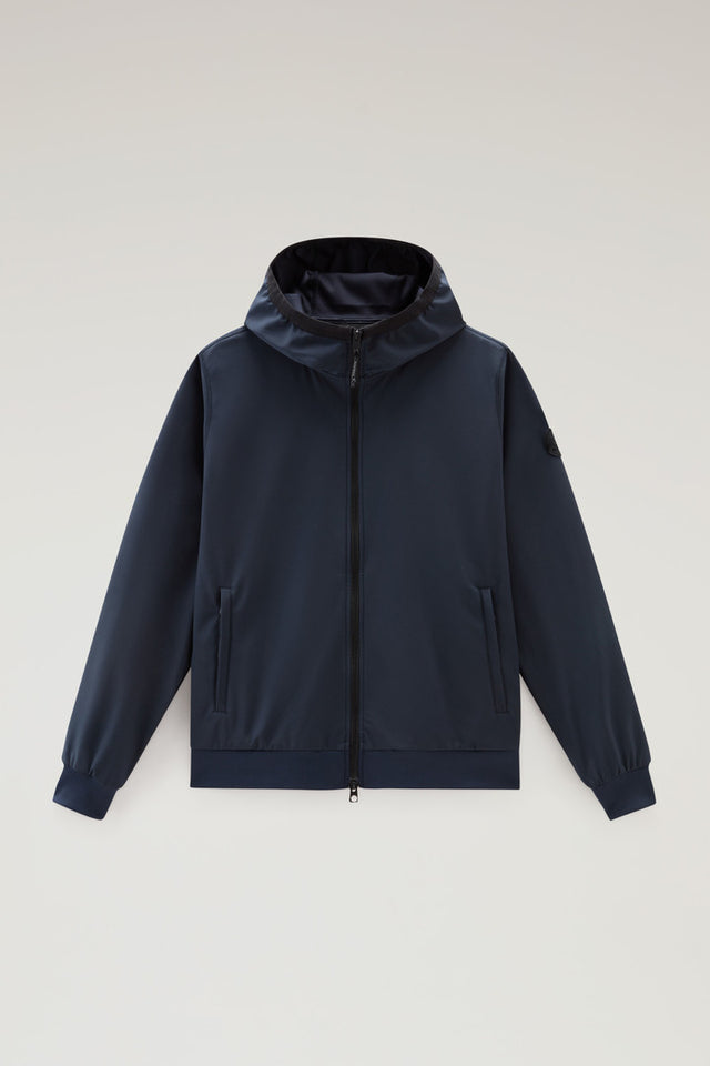 Softshell Hooded Jacket - Men - Blue
