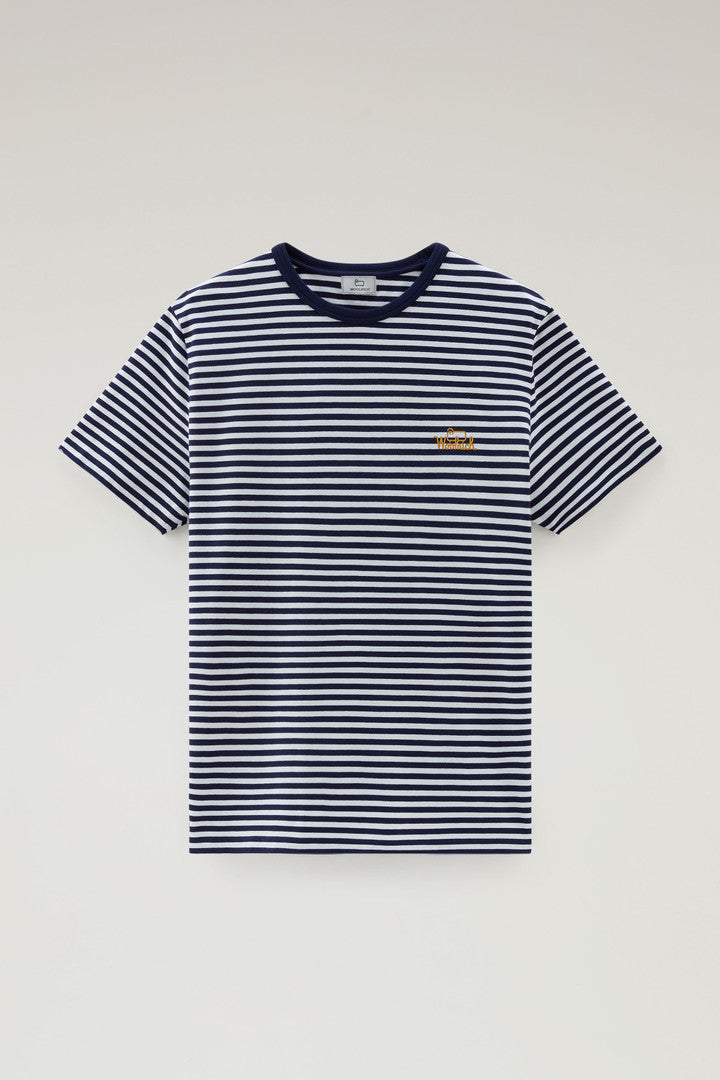 Striped T Shirt In Stretch Cotton Men