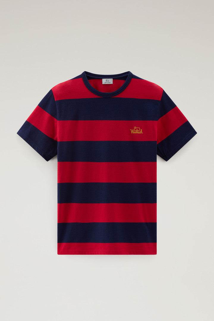 Striped T Shirt In Stretch Cotton Men