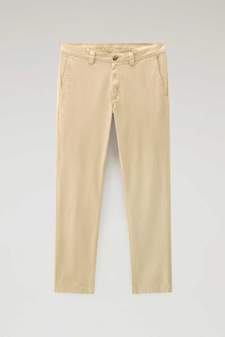 Garment Dyed Classic Chino Pant In Stretch Cotton Men