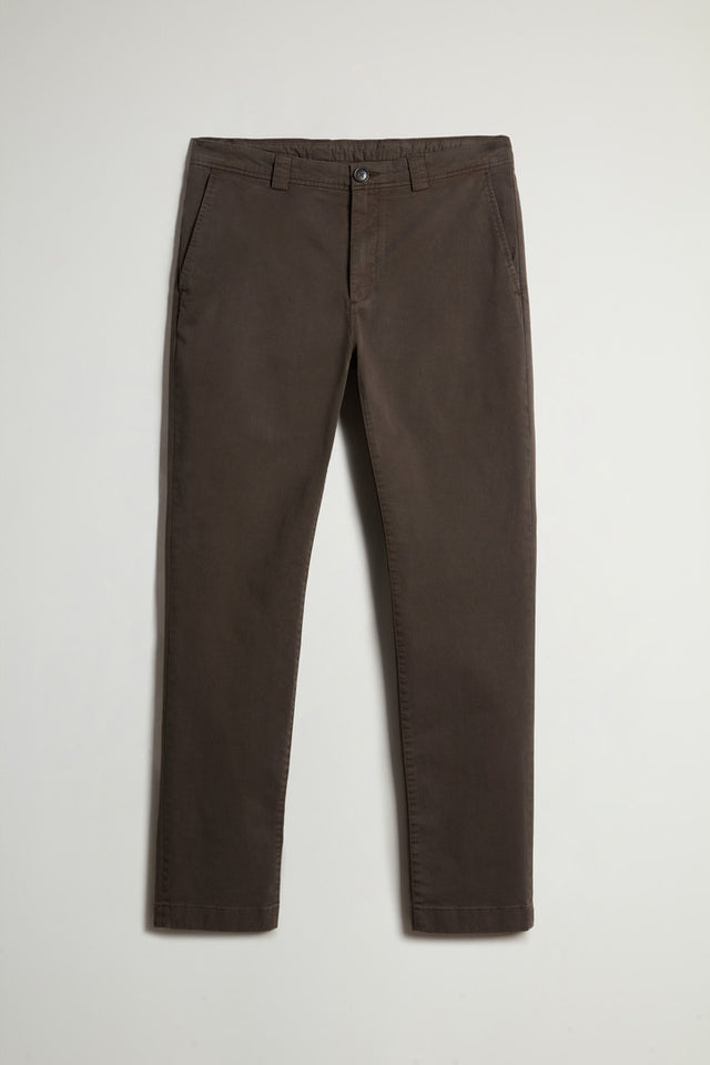Garment-Dyed Chino Pants in Stretch Cotton Twill - Men - Green