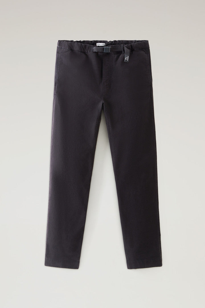 Garment Dyed Chino Pants In Stretch Cotton Twill Men