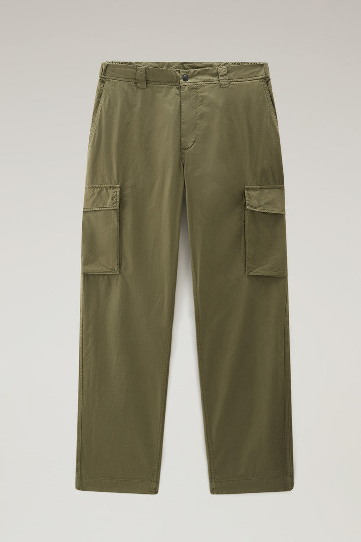 Garment Dyed Cargo Pants In Pure Cotton Gabardine Men