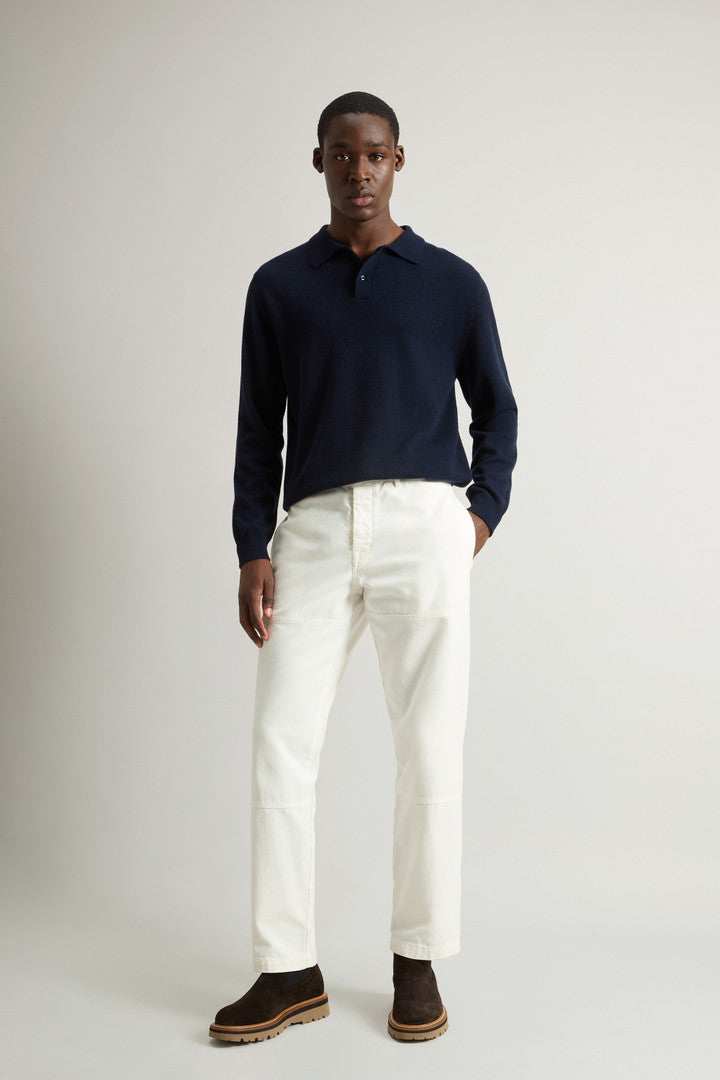 Garment Dyed Carpenter Pants In Pure Cotton Canvas Men