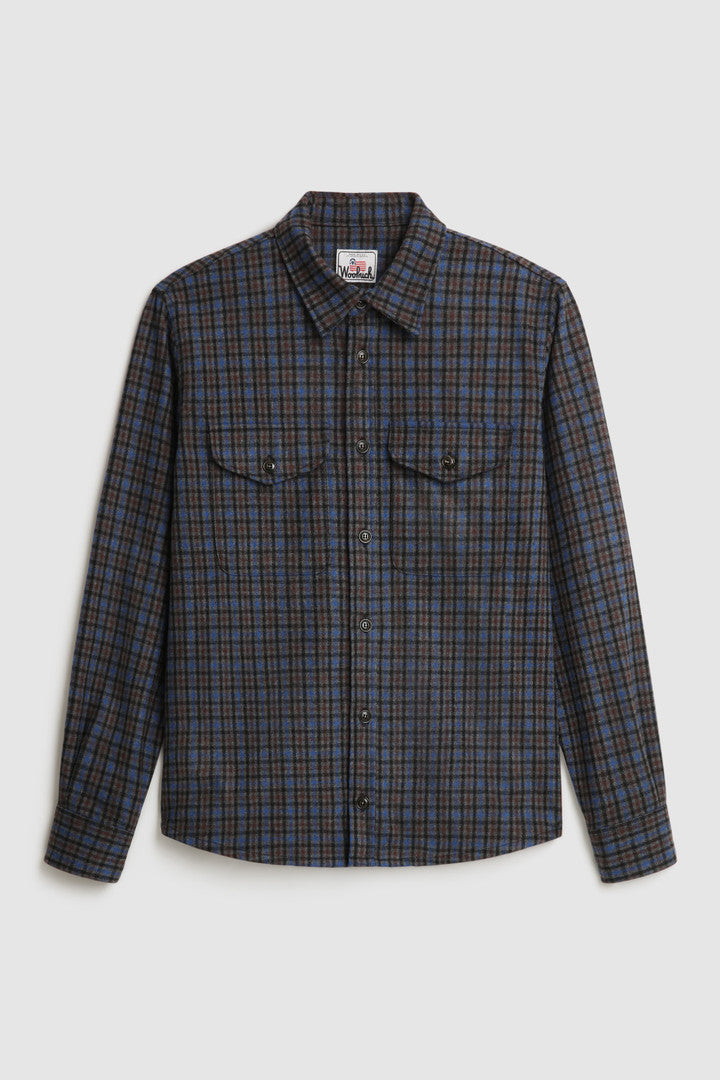 Wool Blend Oxbow Flannel Overshirt Made In Usa Men
