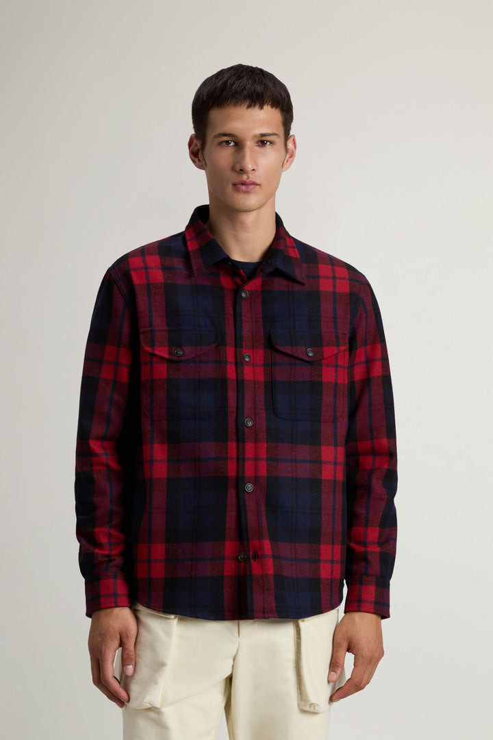 Wool Blend Oxbow Flannel Overshirt Made In Usa Men