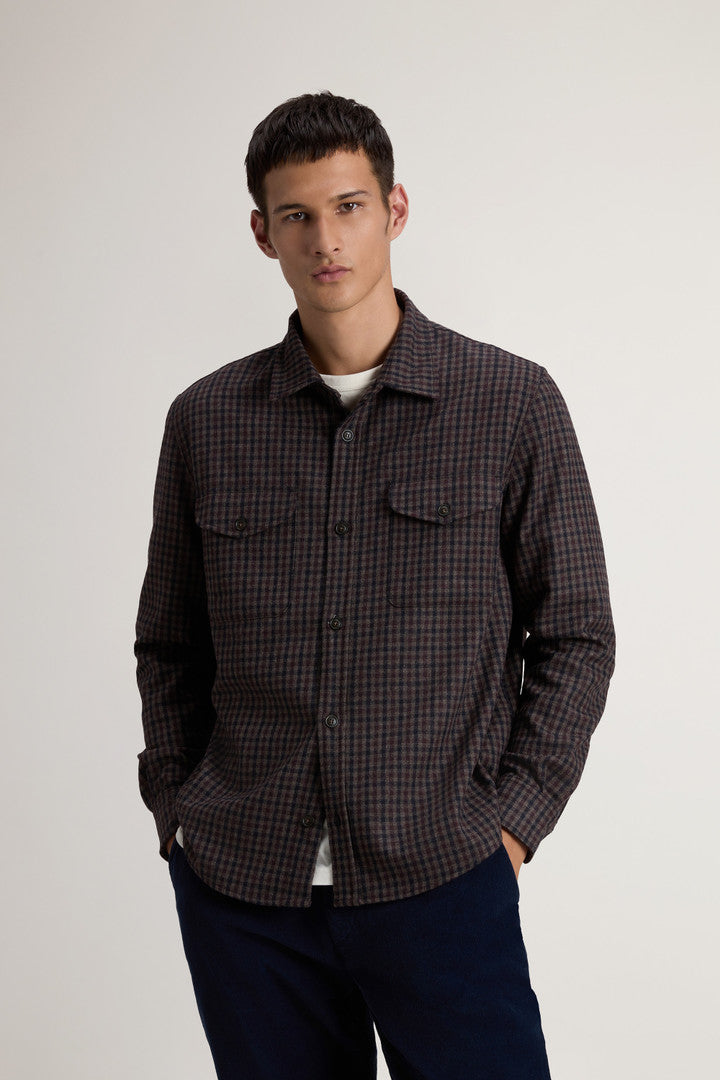 Wool Blend Oxbow Flannel Overshirt Made In Usa Men