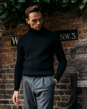 Cashmere Ribbed Submariner Rollneck In