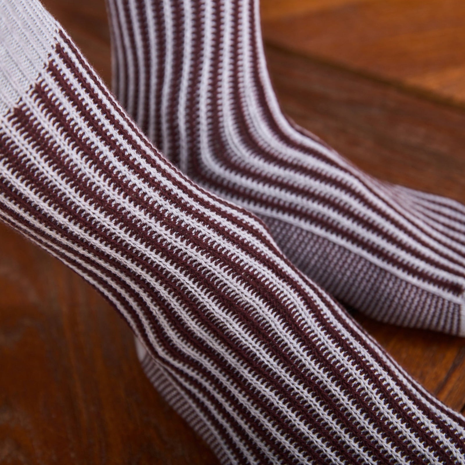 Gris Clair Violet Rayures Transat Coton