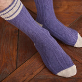 Violet Beige Torsades Coton