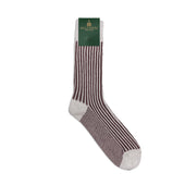 Gris Clair Violet Rayures Transat Coton