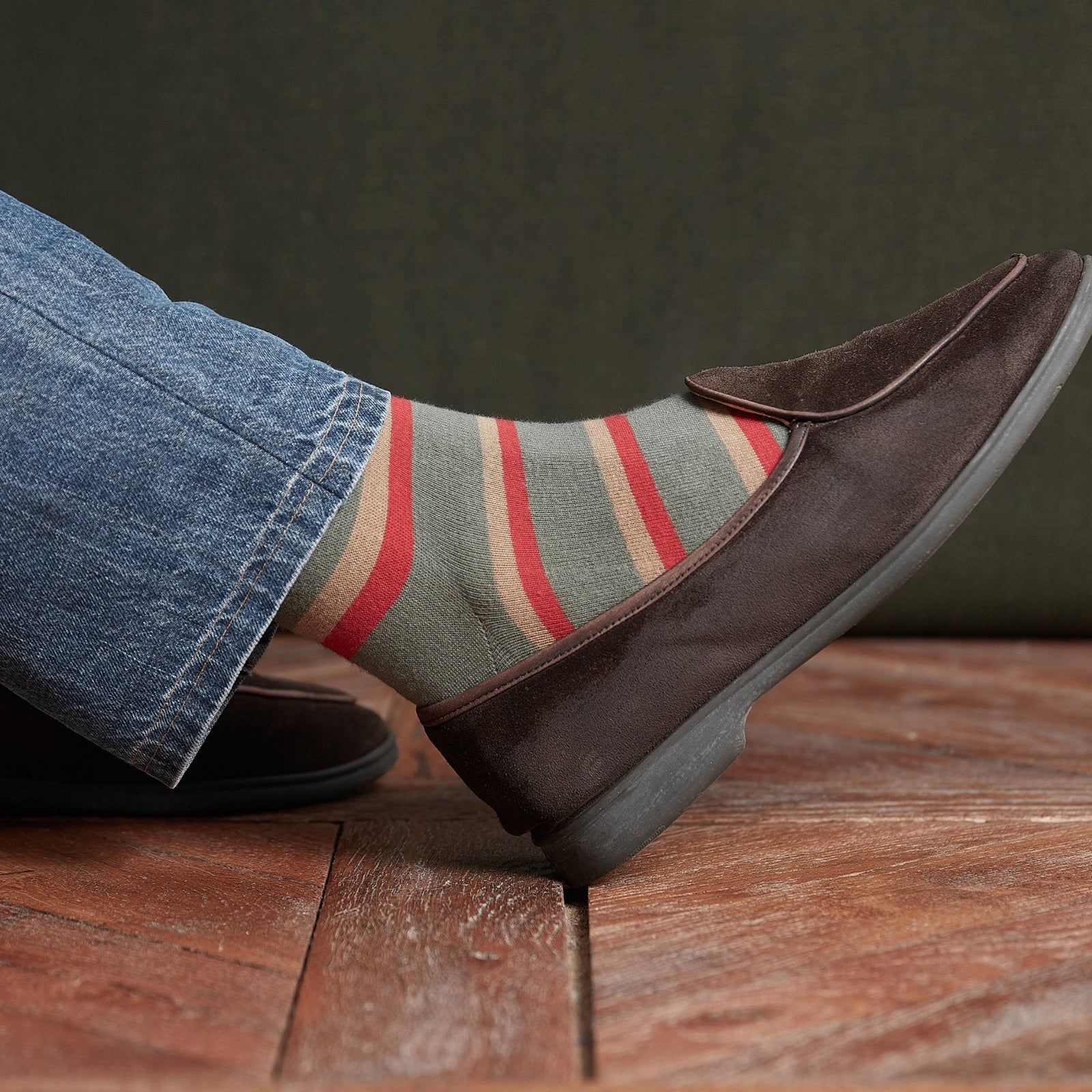 Kaki Camel Rouge Coton