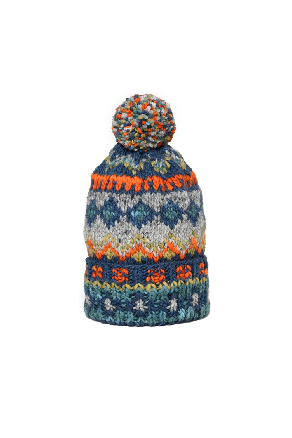 Double Cuff Cap Fair Isle 3 Dk Real