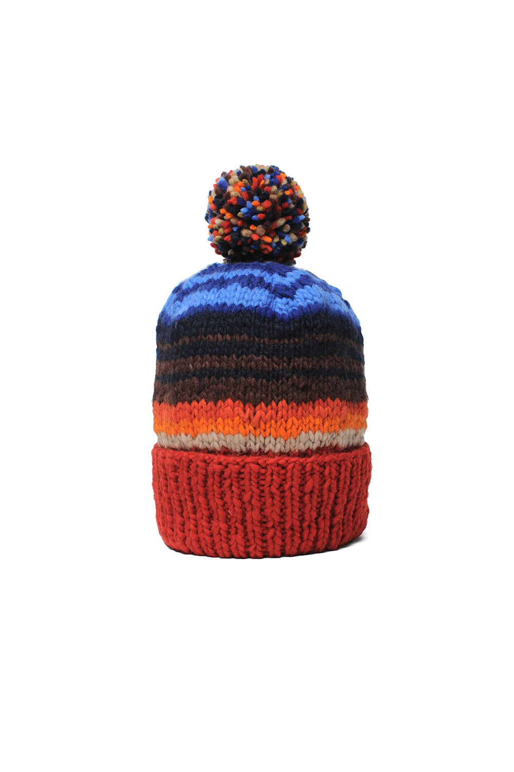 Double Cuff Cap Serape Red