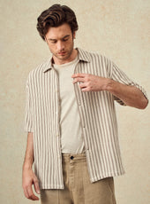 Shirt Henri Ecru/Brun