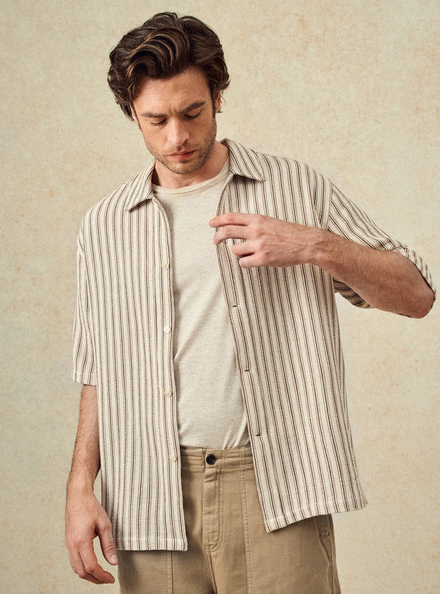 Shirt Henri Ecru/Brun