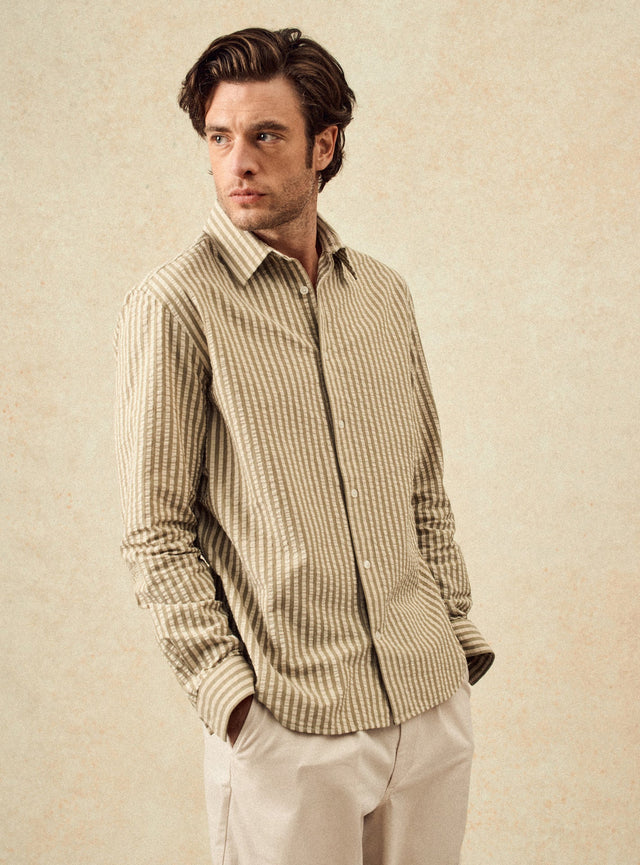 Shirt Robin Sauge/Ecru
