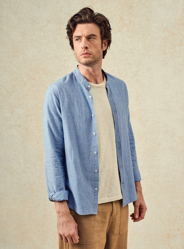 Chemise Gareth Océan/White
