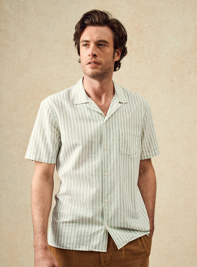 Chemise Harlem Asperge/White