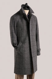 Webster Overcoat Wool And Cashmere Grey Prince Of Wales