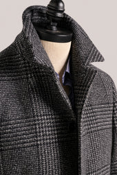 Webster Overcoat - Wool and Cashmere - Slate Grey Prince of Wales