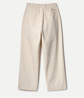 1940s Cotton Twill High Rise Wide Leg Chino