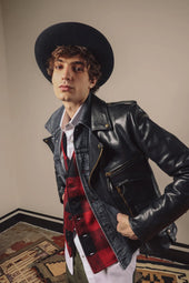 Chiodo Giacca Biker In Pelle