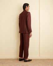 Linen Double Breasted Suit Jacket