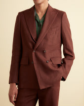 Linen Double Breasted Suit Jacket