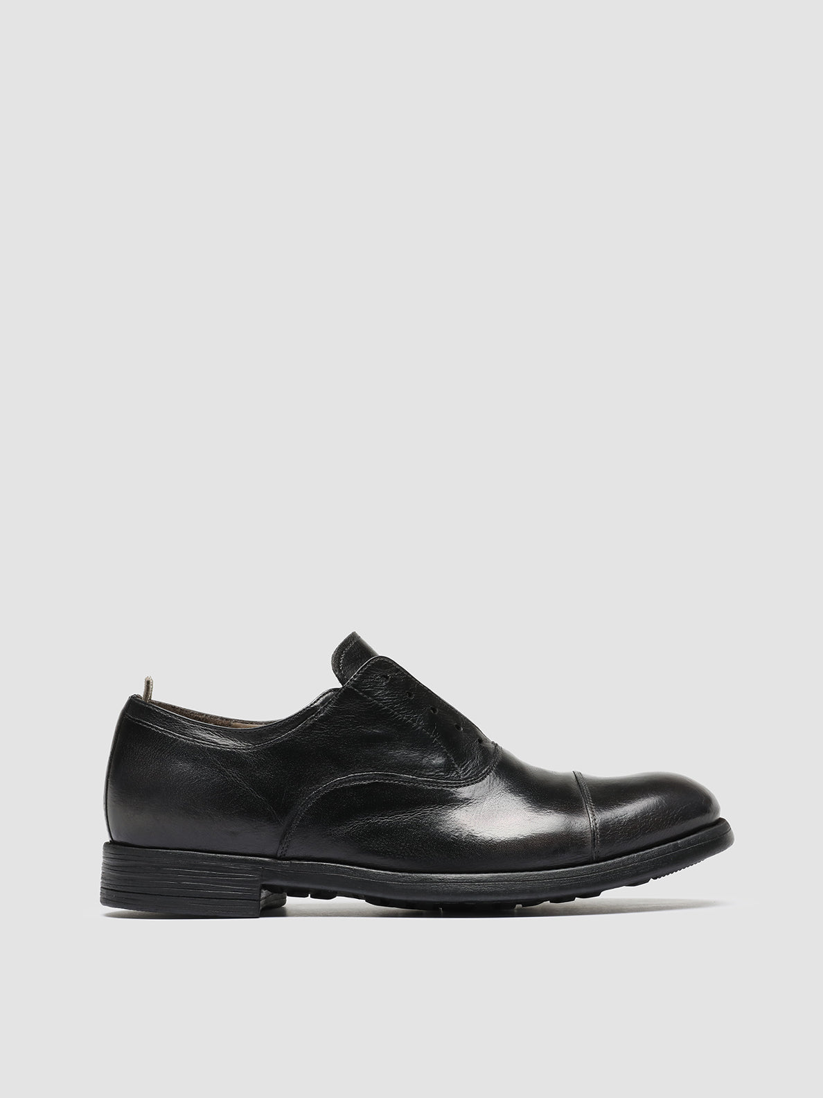 Chronicle 003 Dark Grey Leather Oxford Shoes