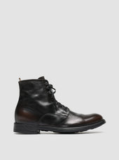 Chronicle 004 Dark Brown Leather Ankle Boots