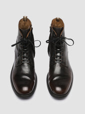 Chronicle 004 Dark Brown Leather Ankle Boots