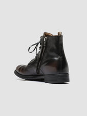 Chronicle 004 Dark Brown Leather Ankle Boots