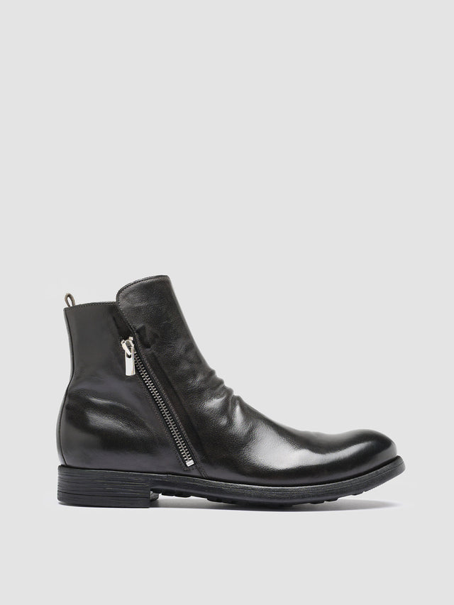CHRONICLE 042 - Grey Leather Ankle Boots