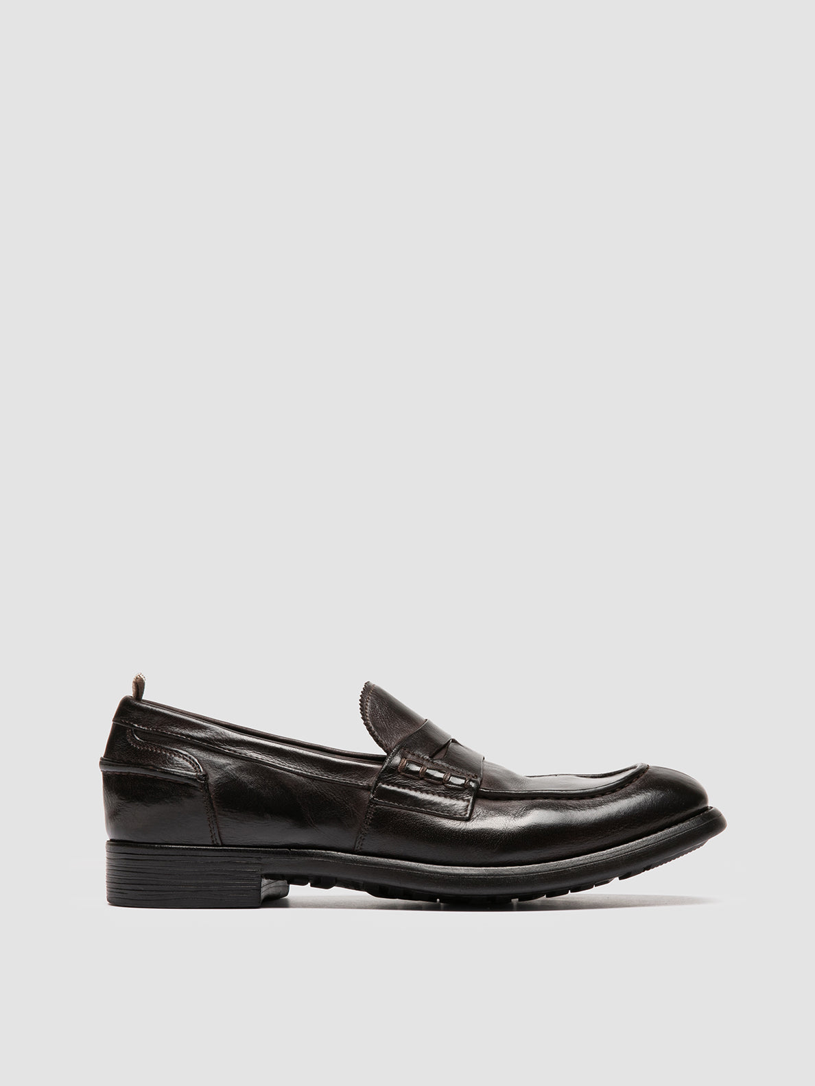 Chronicle 056 Dark Brown Leather Penny Loafers