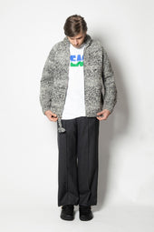 Mix Heather Zipper Cardigan Mix