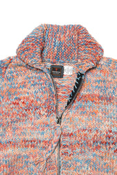 Mix Heather Zipper Cardigan Heather Med Turq Mix